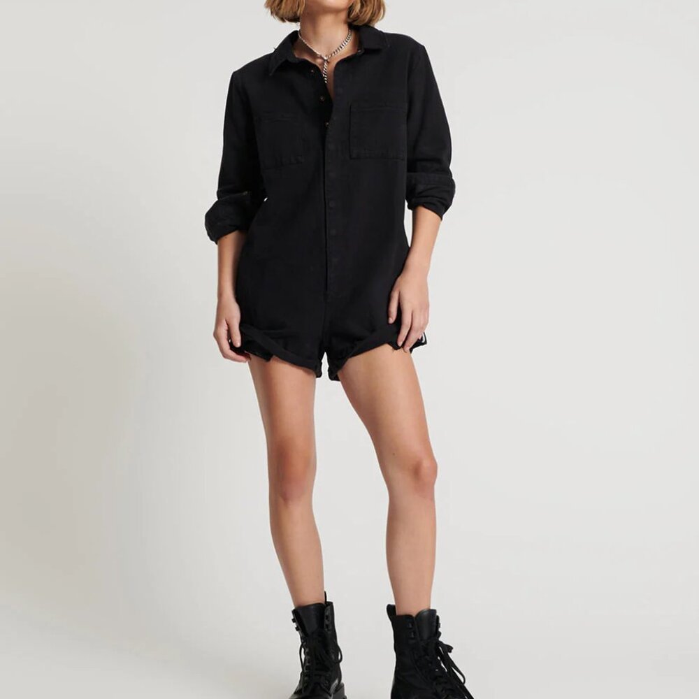 Free People x OneTeaspoon ONYX BLACK PROPHECY JUMPSUIT BLACK